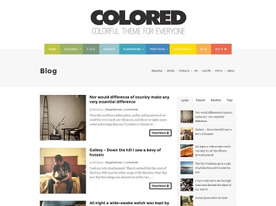 Colored Minimal Magazine Blogger Template small