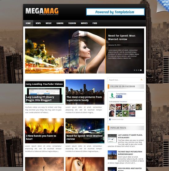 MegaMag Portfolio Blogger Template