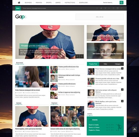 Gaps Magazine Blogger Template