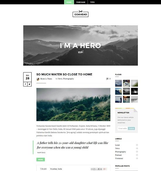 Go Ahead Blogger Template for Podcaster