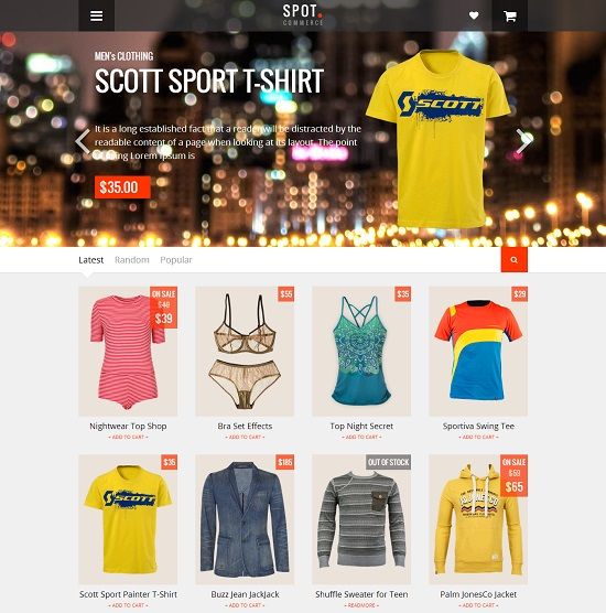 SpotCommerce Shopping Blogger Template
