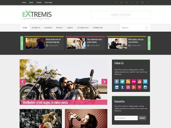 Extremis Grid Based Blogger Template small