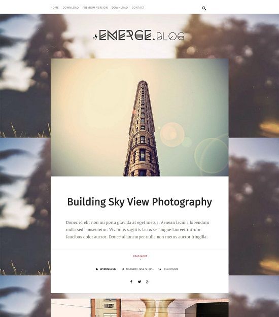 Emerge Personal Blogger Template