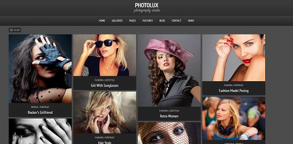 Photolux Photography WordPress theme